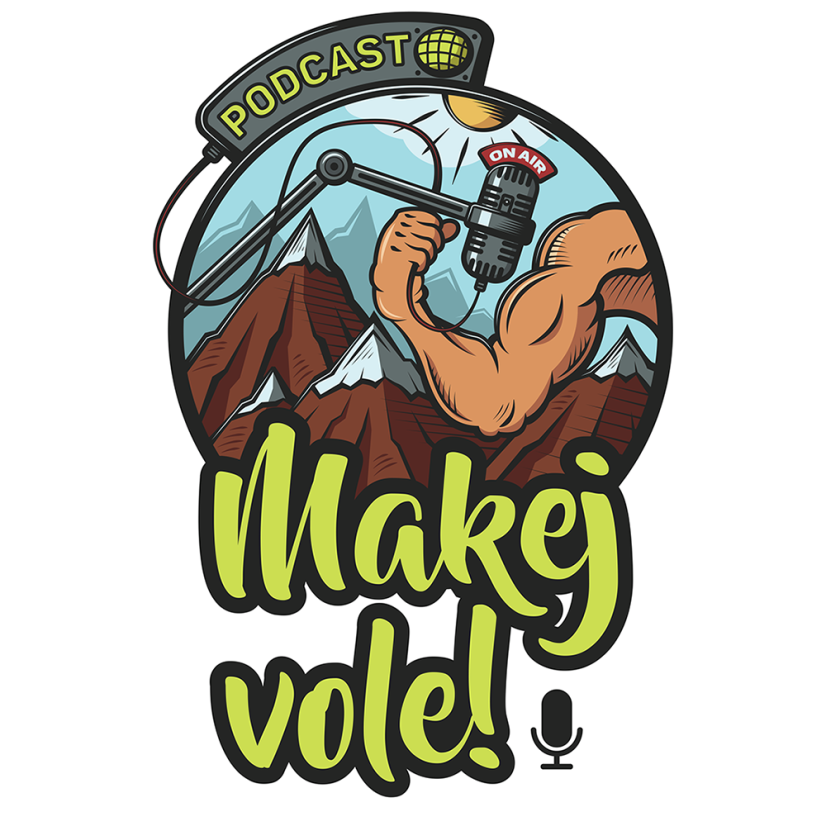 Letní cyklo čepička Makej vole! Podcast - černá - Velikost: 57-60